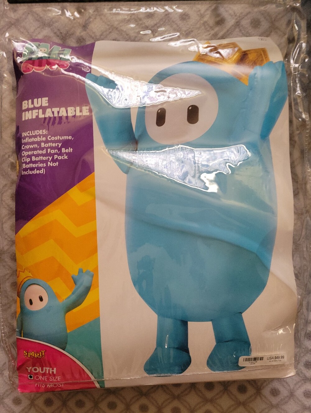 Fall Guys Blue Inflatable Costume - Picture 3 of 3
